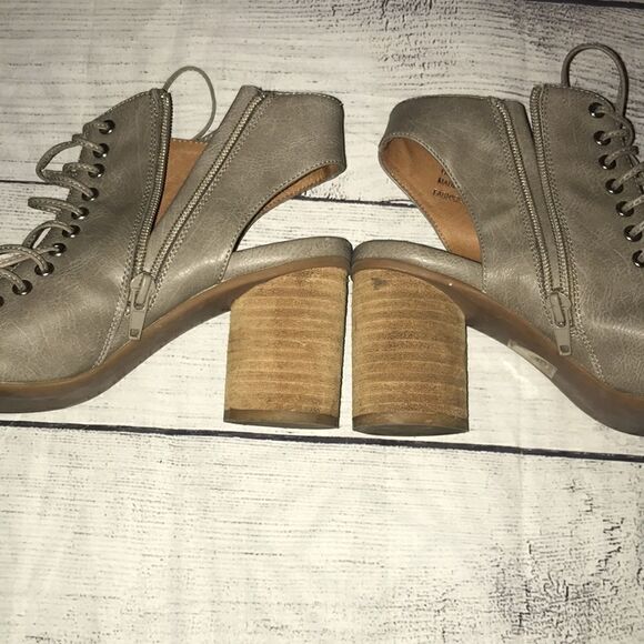 Jeffrey Campbell Covets Lace Up Heel Sandal Bootie sz 7 - Picture 10 of 11